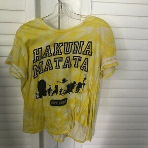 Disney Lion King yellow tie dyed cotton tee, XL